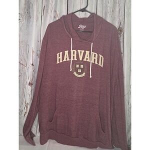 Harvard Womens‎ XL Hooded Long Sleeve Shirt Lightweight Maroon Casual College